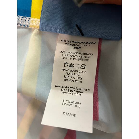 Andrew Christian California Stripe Bikini XL Extra Large - Picture 11 of 12